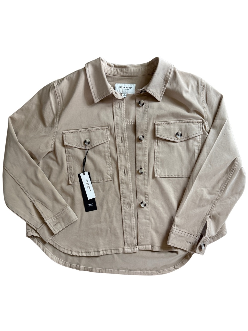 NWT Liverpool LA Tan Button Up Jacket XL